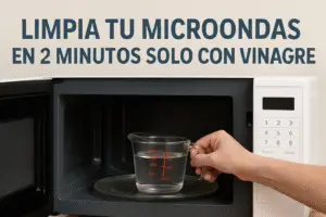 Limpiar microondas sin productos químicos