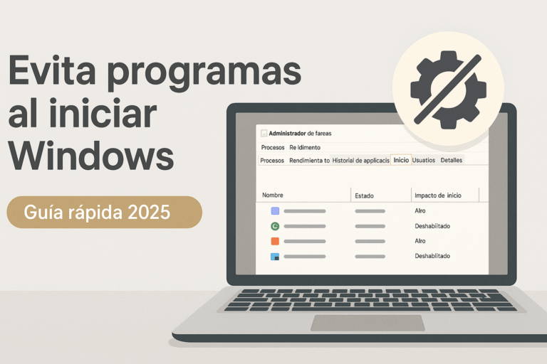 evitar que los programas se abran al iniciar Windows