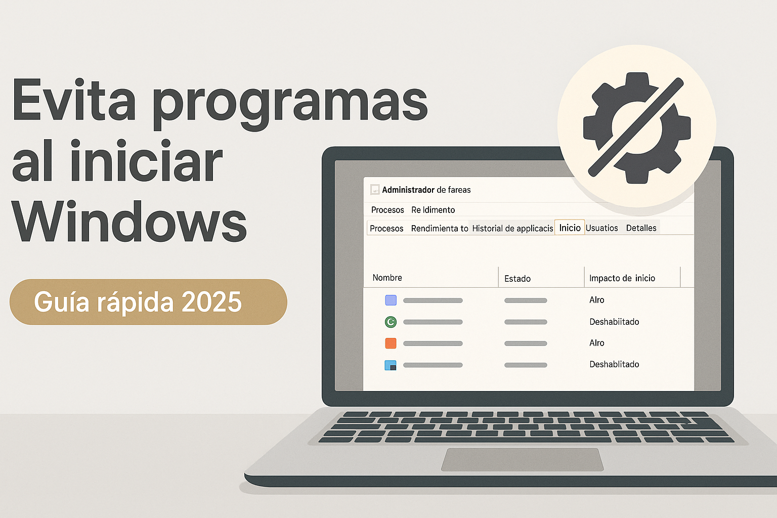evitar que los programas se abran al iniciar Windows