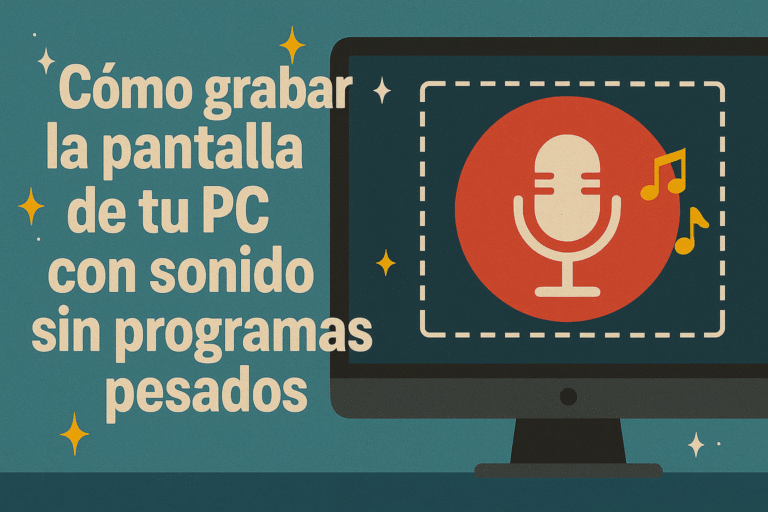 grabar pantalla PC con sonido sin programas pesados