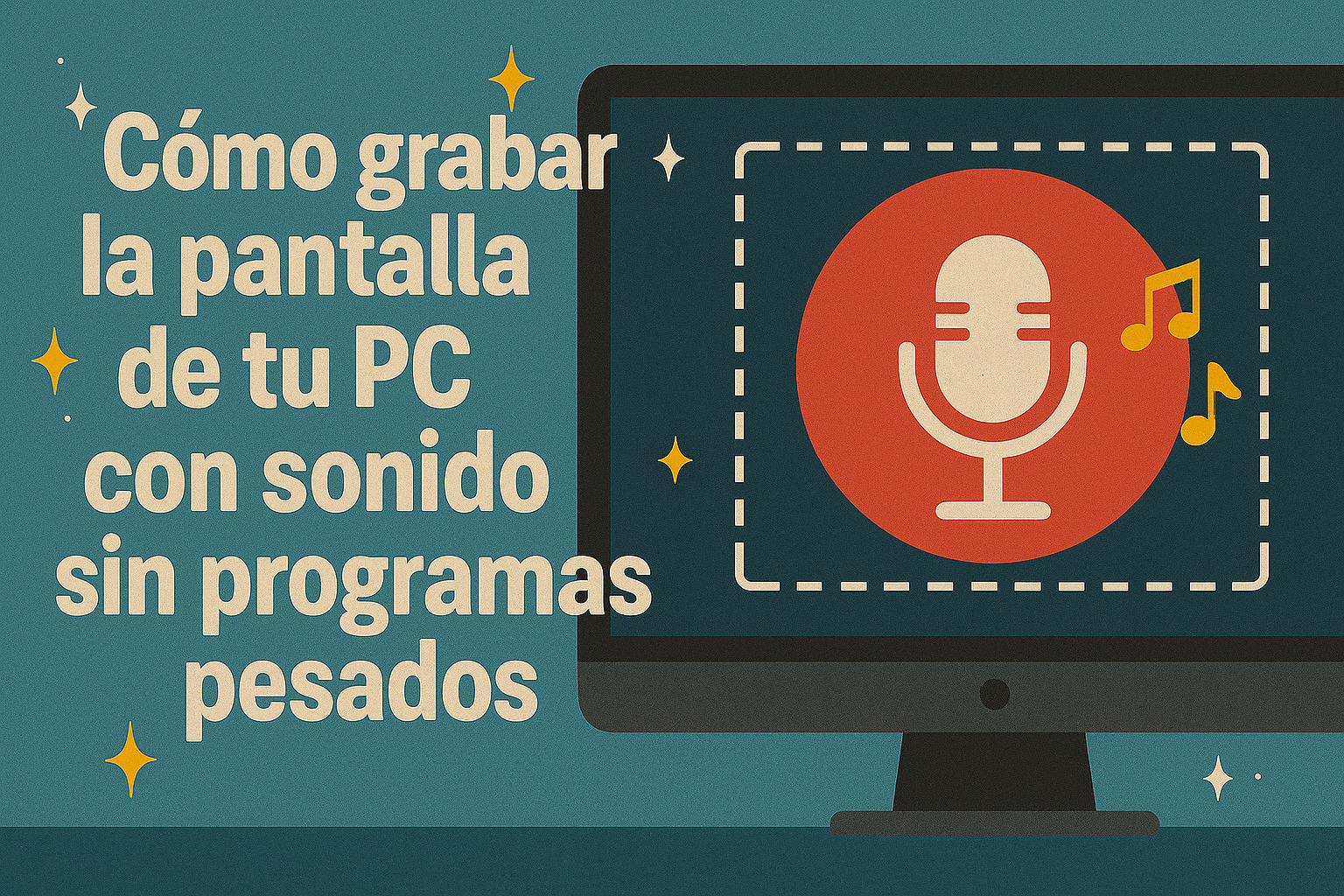 grabar pantalla PC con sonido sin programas pesados