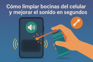 limpiar bocinas del celular y mejorar sonido