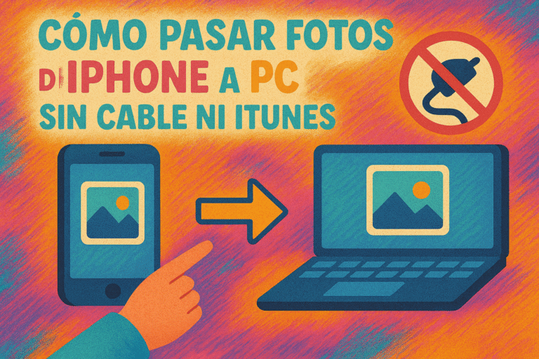 pasar fotos de iPhone a PC sin cable